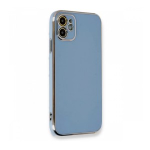 Nettech Apple iPhone 11 Uyumlu Golden Luxury Arka Koruma Kılıf (Mavi) NT-105732