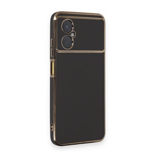 Nettech Xiaomi Redmi Note 11R Uyumlu Golden Luxury Arka Koruma Kılıf (Siyah) NT-105753
