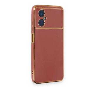 Nettech Xiaomi Redmi Note 11R Uyumlu Golden Luxury Arka Koruma Kılıf (Kırmızı) NT-105752