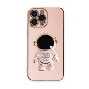 Nettech Apple iPhone 13 Pro Uyumlu Astronaut Seri Arka Koruma Kılıf (Pembe) NT-105714