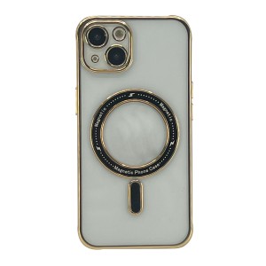 Nettech Apple iPhone 15 Uyumlu Mat Renkli MagSafe Arka Koruma Kılıf (Gold) NT-105788