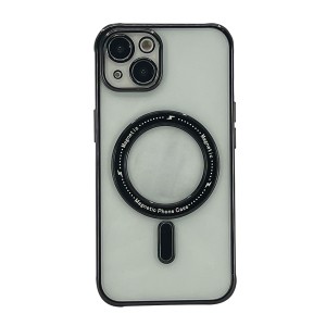 Nettech Apple iPhone 15 Uyumlu Mat Renkli MagSafe Arka Koruma Kılıf (Siyah) NT-105786
