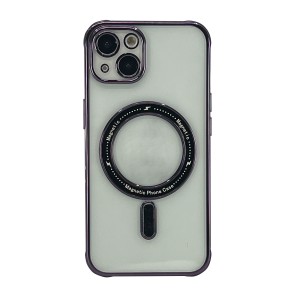 Nettech Apple iPhone 14 Uyumlu Mat Renkli MagSafe Arka Koruma Kılıf (Mor) NT-105772
