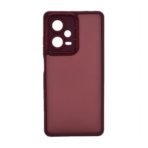 Nettech Xiaomi Redmi Note 12 Pro 5G Uyumlu Metal Çerçeve Arka Koruma Kılıf (Kırmızı) NT-105759