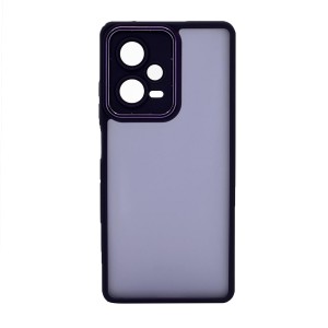 Nettech Xiaomi Redmi Note 12 Pro 5G Uyumlu Metal Çerçeve Arka Koruma Kılıf (Mor) NT-105761