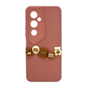 Nettech Tecno Pova 4 Pro Uyumlu Lüx Bear Arka Koruma Kılıf (Pembe) NT-105805
