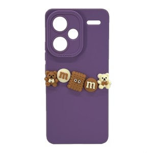 Nettech Xiaomi Redmi Note 13 Pro Plus Uyumlu Lüx Bear Arka Koruma Kılıf (Mor) NT-105809