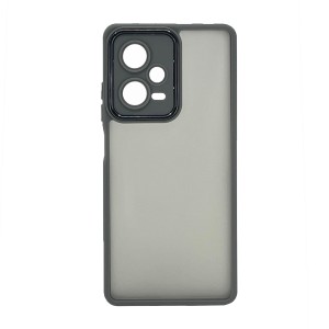 Nettech Xiaomi Redmi Note 12 Pro Plus Uyumlu Metal Çerçeve Arka Koruma Kılıf (Gri) NT-105765
