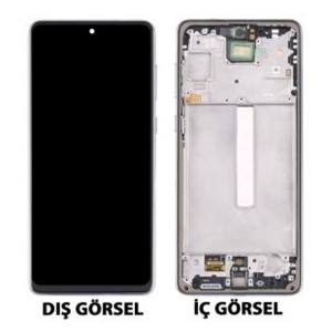Teknonet Samsung Galaxy A73 5G Uyumlu Oled Lcd+Dokunmatik+Çıtalı (Gümüş) NT-105534