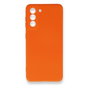 Nettech Samsung Galaxy S21 FE Uyumlu Nano Arka Koruma Kılıf (Turuncu) NT-106034