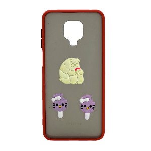Nettech Xiaomi Redmi Note 9s Uyumlu Maskot Seri Arka Koruma Kılıf (Kırmızı) NT-106270