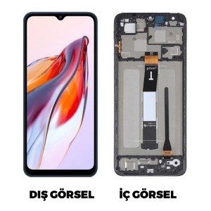 Teknonet Xiaomi Redmi 12C Uyumlu Org Lcd+Dokunmatik+Çıtalı (Siyah) NT-107153