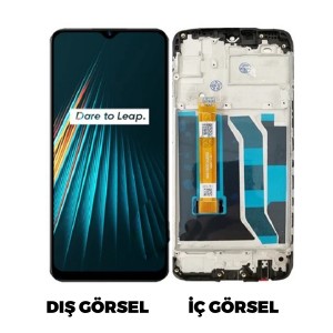 Teknonet Realme 5i Uyumlu Org Lcd+Dokunmatik+Çıtalı (Siyah) NT-106427