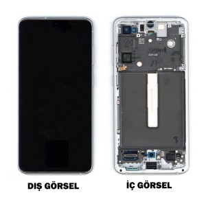 Teknonet Samsung Galaxy S21 FE Uyumlu Service Org Lcd+Dokunmatik+Çıtalı (Beyaz) NT-108311