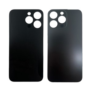 Teknonet Apple iPhone 15 Pro Max Uyumlu Geniş Kamera Camlı Batarya Kapağı (Siyah) NT-106732