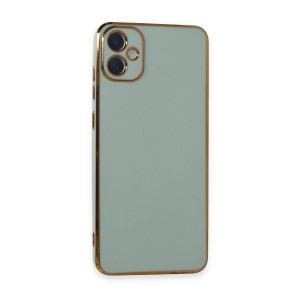 Nettech Samsung Galaxy A05 Uyumlu Golden Luxury Arka Koruma Kılıf (Yeşil) NT-108598