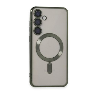 Nettech Samsung Galaxy S24 Uyumlu MagSafe Kamera Korumalı Arka Koruma Kılıf (Yeşil) NT-108605
