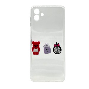 Nettech Samsung Galaxy A04 Uyumlu Maskot Seri Arka Koruma Kılıf (Şeffaf) NT-106165