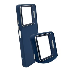 Nettech Xiaomi Redmi Note 13 Pro Plus Uyumlu Manyetik Standlı Seri Arka Koruma Kılıf (Mavi) NT-108862