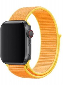 Nettech Apple Watch Seri 42/44 mm Uyumlu Kumaş Kordon (Sarı) NT-108965