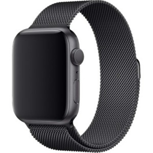 Nettech Apple Watch Seri 44/42 mm Uyumlu Metal Kordon (Siyah) NT-108957