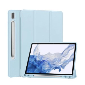 Nettech Samsung Galaxy Tab S9 Uyumlu Premium Smart 360 Kalem Yuvalı Kapaklı Kılıf (Lila) NT-109456
