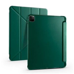 Nettech Apple iPad Pro 12.9 inc 2020 Uyumlu Flip Prizma Seri Kapaklı Kılıf (Koyu Yeşil) NT-109506