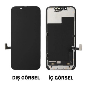 Teknonet Apple iPhone 15 Pro Uyumlu Org Lcd+Dokunmatik+Çıtalı (Siyah) NT-109624