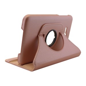 Nettech Samsung Galaxy T111 Tab 3 Lite Uyumlu 360 Kapaklı Kılıf (Rose Gold) VR-4153