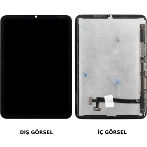 Teknonet Apple iPad Mini 6 (MK8C3TU/A) Uyumlu Org Lcd+Dokunmatik+Çıtalı (Siyah) NT-110112