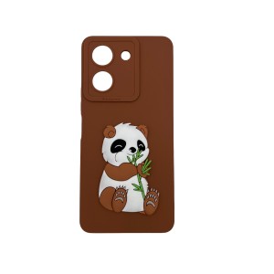 Nettech Vivo Y36 Uyumlu Maskot Seri Arka Koruma Kılıf (Kahverengi) NT-109806