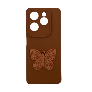 Nettech İnfinix Hot 40 Uyumlu Maskot Seri Arka Koruma Kılıf (Kahverengi) NT-109809