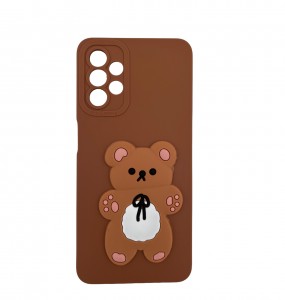 Nettech Samsung Galaxy A13 Uyumlu Maskot Seri Arka Koruma Kılıf (Kahverengi) NT-109736