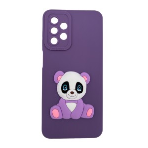 Nettech Samsung Galaxy A23 Uyumlu Maskot Seri Arka Koruma Kılıf (Mor) NT-109743
