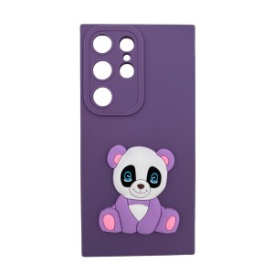 Nettech Samsung Galaxy S24 Ultra Uyumlu Maskot Seri Arka Koruma Kılıf (Mor) NT-109778