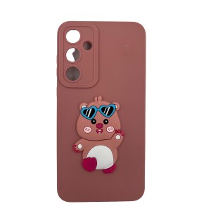 Nettech Samsung Galaxy A35 Uyumlu Maskot Seri Arka Koruma Kılıf (Pembe) NT-109756