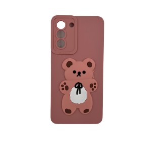 Nettech Samsung Galaxy S21 FE Uyumlu Maskot Seri Arka Koruma Kılıf (Pembe) NT-109773
