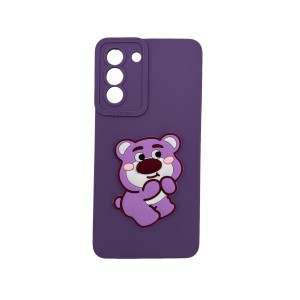 Nettech Samsung Galaxy S21 FE Uyumlu Maskot Seri Arka Koruma Kılıf (Mor) NT-109772