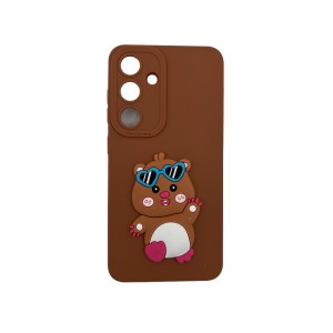 Nettech Samsung Galaxy S24 Uyumlu Maskot Seri Arka Koruma Kılıf (Kahverengi) NT-109777