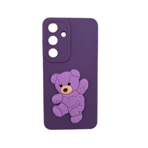 Nettech Samsung Galaxy S24 Uyumlu Maskot Seri Arka Koruma Kılıf (Mor) NT-109776