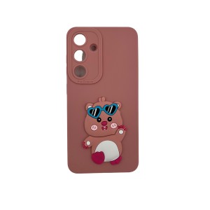 Nettech Samsung Galaxy S24 Uyumlu Maskot Seri Arka Koruma Kılıf (Pembe) NT-109775