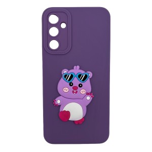 Nettech Samsung Galaxy A34 5G Uyumlu Maskot Seri Arka Koruma Kılıf (Mor) NT-109749