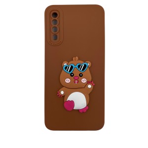 Nettech Samsung Galaxy A50 Uyumlu Maskot Seri Arka Koruma Kılıf (Kahverengi) NT-109748