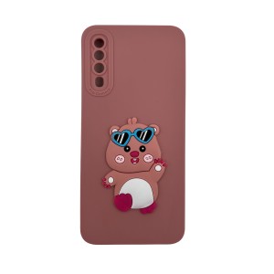 Nettech Samsung Galaxy A50 Uyumlu Maskot Seri Arka Koruma Kılıf (Pembe) NT-109747