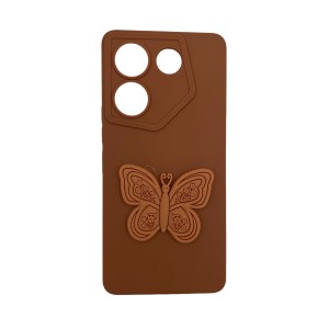 Nettech Tecno Camon 20 Pro Uyumlu Maskot Seri Arka Koruma Kılıf (Kahverengi) NT-109814