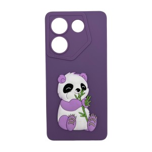 Nettech Tecno Camon 20 Pro Uyumlu Maskot Seri Arka Koruma Kılıf (Mor) NT-109812