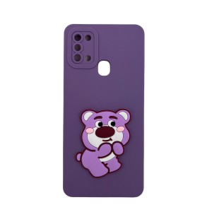 Nettech Samsung Galaxy A21S Uyumlu Maskot Seri Arka Koruma Kılıf (Mor) NT-109737