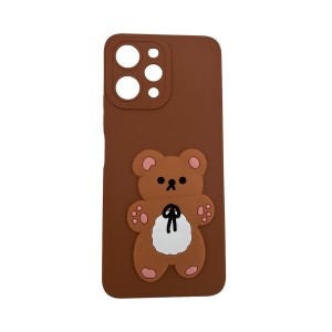 Nettech Samsung Galaxy A12 Uyumlu Maskot Seri Arka Koruma Kılıf (Kahverengi) NT-109733