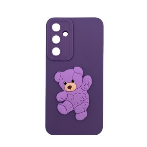 Nettech Samsung Galaxy S23 FE Uyumlu Maskot Seri Arka Koruma Kılıf (Mor) NT-109769