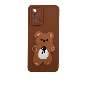 Nettech Oppo A74 Uyumlu Maskot Seri Arka Koruma Kılıf (Kahverengi) NT-109793